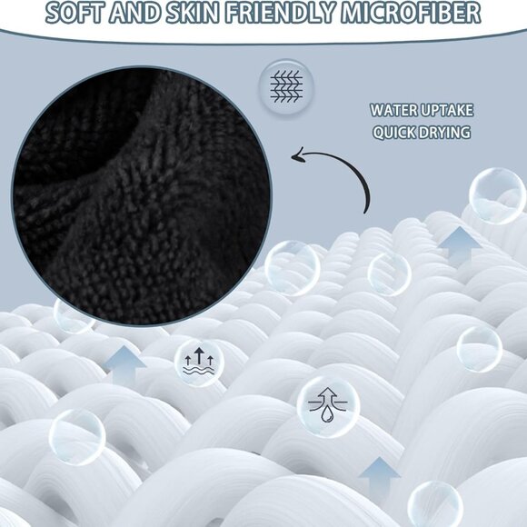 Spa Wrap Microfiber Lightweight Knee Length Bath Body Wrap - Picture 5 of 7